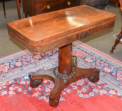 Lot 1358 - A William IV Rosewood Centre Pedestal Carved...