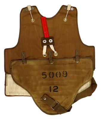 Lot 102 - A 1950's Bomb Disposal Protective Vest, with...