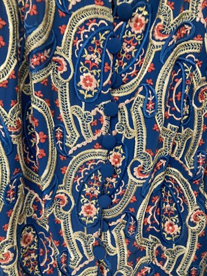 Lot 2050 - A Circa 1920s Nitor Chinoserie Style Blue Silk...