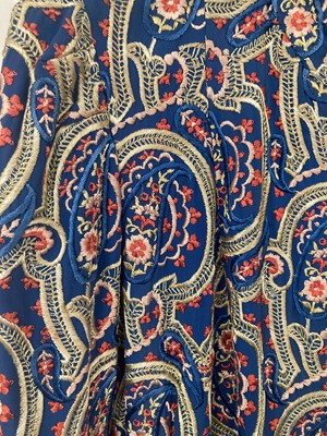 Lot 2050 - A Circa 1920s Nitor Chinoserie Style Blue Silk...