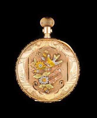 Lot 2352 - Elgin: A Lady's 14 Carat Gold Fob Watch,...