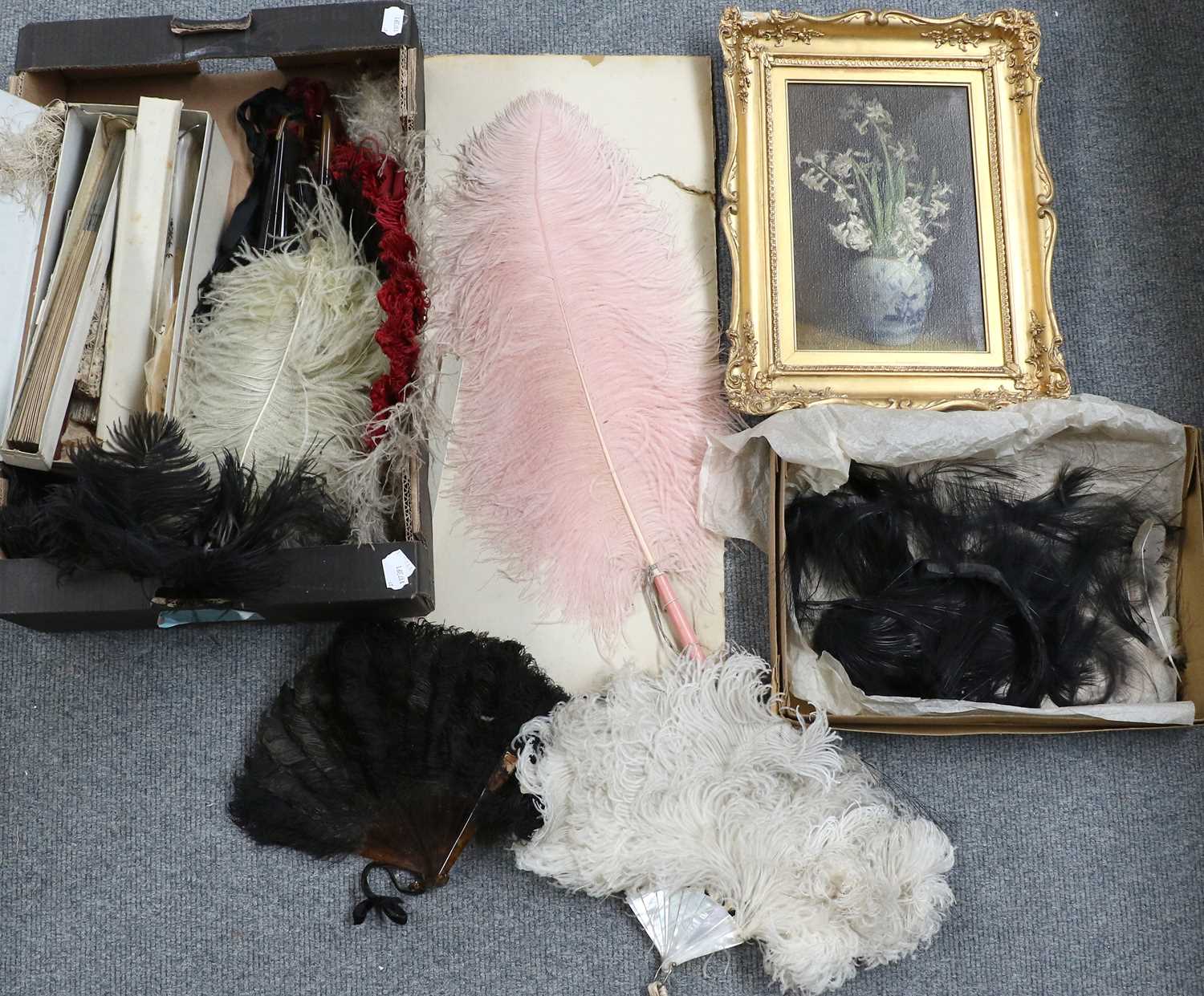 Lot 226 - A Small Selection of Ostrich Feathers and...