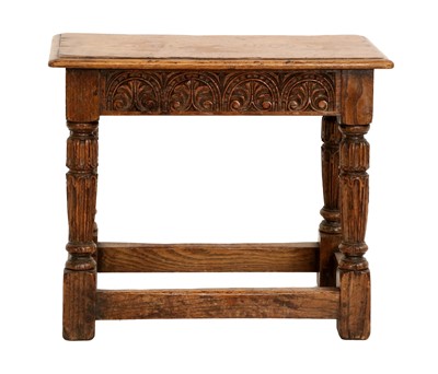 Lot 593 - A 17th Century Style Oak Joint Stool, early...