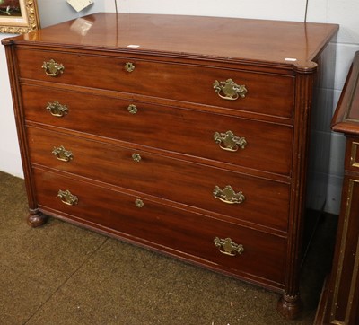 Lot 1446 - A Mahogany Four Height Chest of Drawers, early...