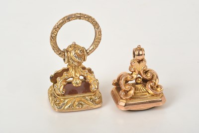 Lot 2084 - A George V Gold-Mounted Fob-Seal and a Gilt-Metal Mounted Fob-Seal