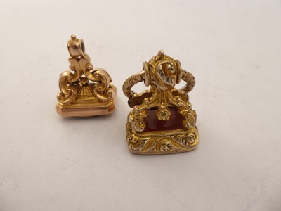 Lot 2084 - A George V Gold-Mounted Fob-Seal and a Gilt-Metal Mounted Fob-Seal