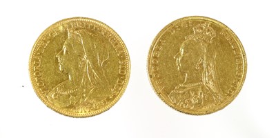 Lot 259 - 2 x Victoria, Sovereigns comprising: 'Jubilee'...