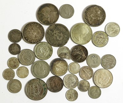 Lot 269 - ♦Mixed British and Foreign Silver, to include:...