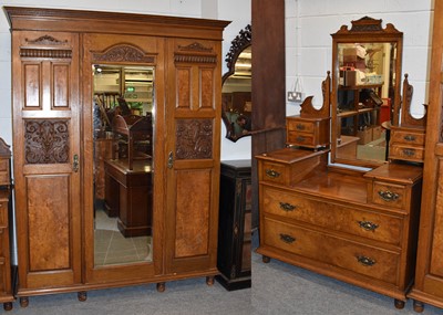 Lot 1245 - An Early 20th Century Oak and Burr Oak Two...