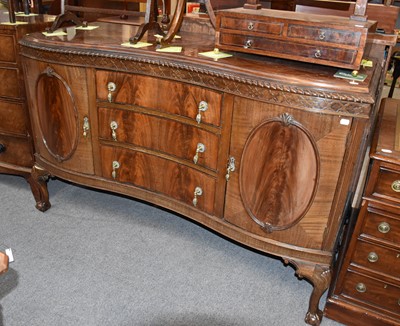 Lot 1264 - A 1920's Mahogany Serpentine Fronted Sideboard,...