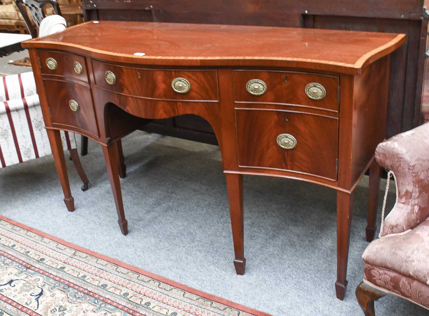 Lot 1284 - A William Tillman Cross-Banded Mahogany...