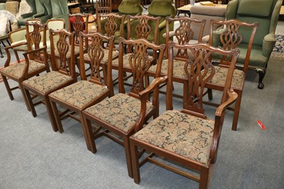 Lot 1299 - A Set of Ten (Including Two Carvers) Mahogany...