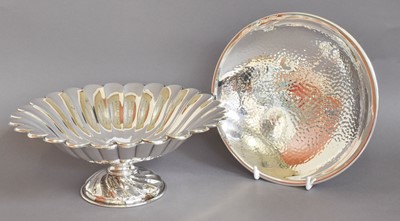 Lot 4 - An Israeli Silver Bowl and Pedestal Dish, the...