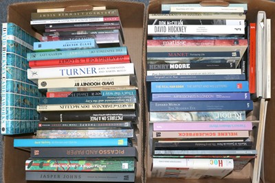 Lot 1106 - Two Boxes of Art Reference Works, including...