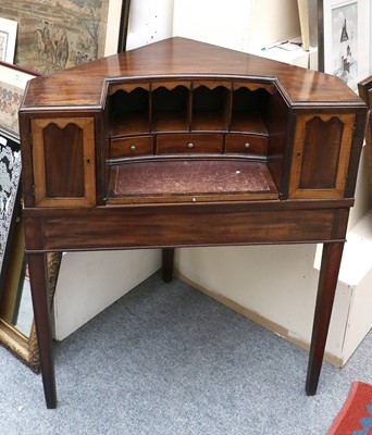 Lot 1203A - A Mahogany Corner Writing Desk, 19th century...