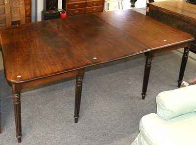 Lot 1365 - A William IV Mahogany Dining Table, raised on...