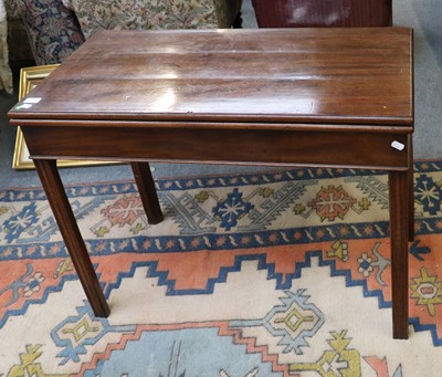 Lot 1362 - A George III Mahogany Fold Over Card Table,...