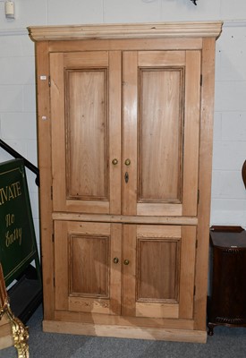 Lot 1358 - A Victorian Pine Country Kitchen Cabinet, with...