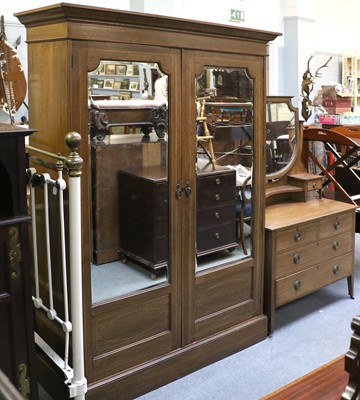 Lot 1345 - An Edwardian Inlaid Mahogany Two Piece Bedroom...