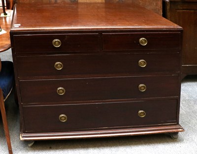 Lot 1341 - A Four Height Straight Front Chest of Drawers,...