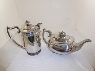 Lot 86 - A George III Silver-Teapot and Coffee-Biggin,...