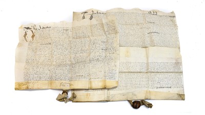 Lot 2064 - Elizabethan Indentures. Marriage Settlement in...