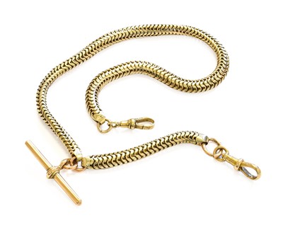 Lot 278 - A Watch Chain with attached T-bar, clasp...