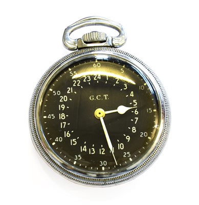 Lot 312 - A WWII Navigational GCT Military Pocket Watch,...