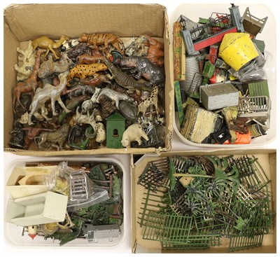 Lot 319 - Britains And Others A Collection Of Assorted Garden/Zoo Items