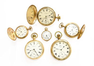 Lot 60 - Two Gold Plated Open Faced Pocket Watches...