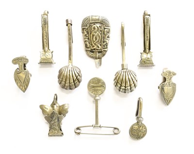 Lot 7 - A Collection of Ten Unusual Silver Napkin Clips