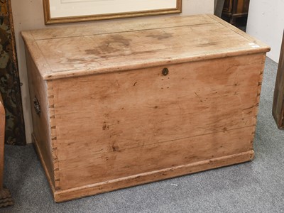 Lot 1293 - A Victorian Pine Blanket Chest, 113cm by 63cm...