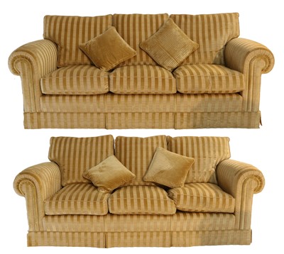 Lot 736 - A Pair of Duresta Three-Seater Sofas, modern,...