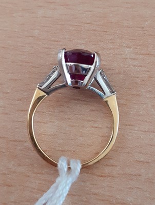 Lot 2084 - An 18 Carat Gold Ruby and Diamond Ring the...