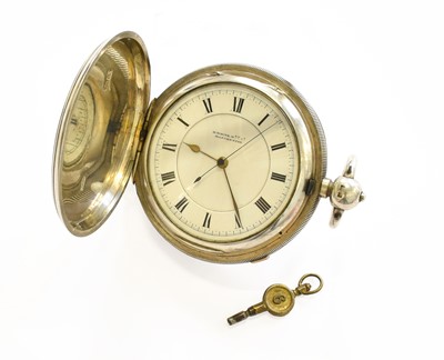 Lot 54 - A Silver Full Hunter Chronograph Pocket Watch,...