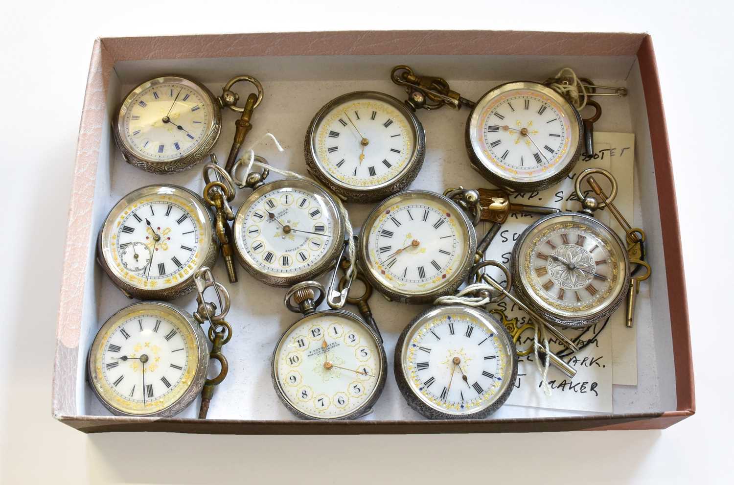 Lot 96 - Ten Lady's Silver Fob Watches