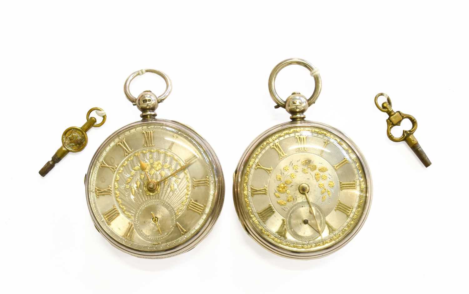 Lot 81 - Two Silver Open Faced Pocket Watches