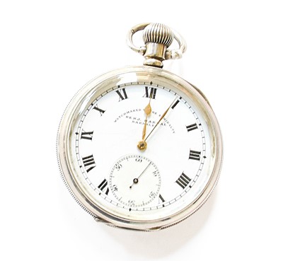 Lot 155 - A Silver Open Faced Pocket Watch, lever...