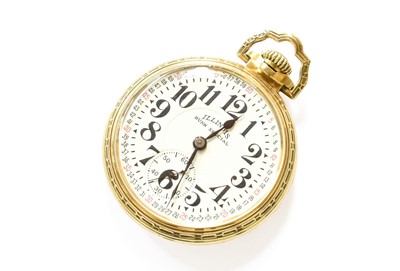 Lot 158 - A Gold Plated Open Faced Pocket Watch, signed...