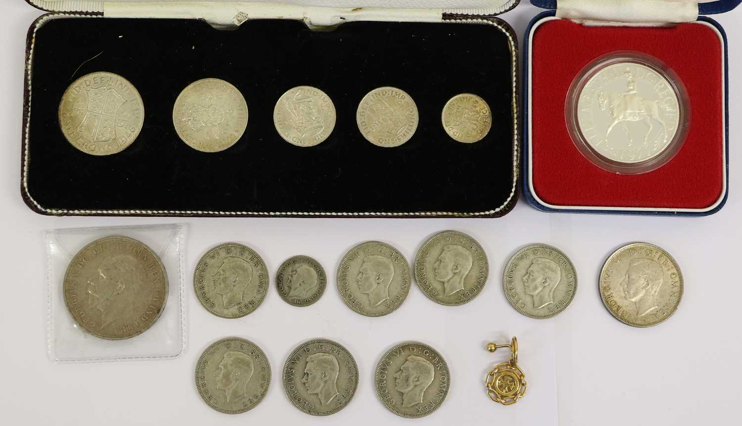 Lot 456 - George VI, Silver Specimen Set 1946, 5 coins...