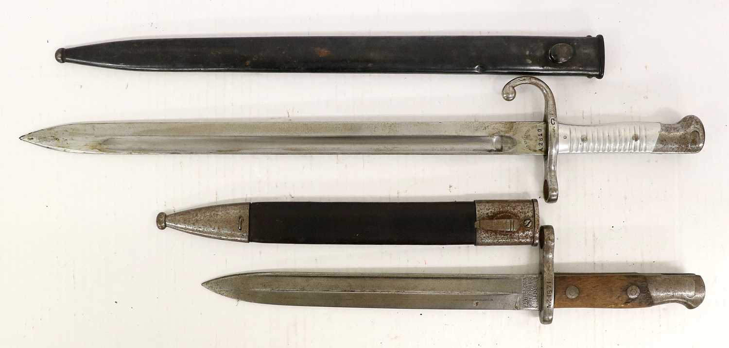 Lot 179 - A Spanish M1893 Mauser Bayonet, the 25cm steel...