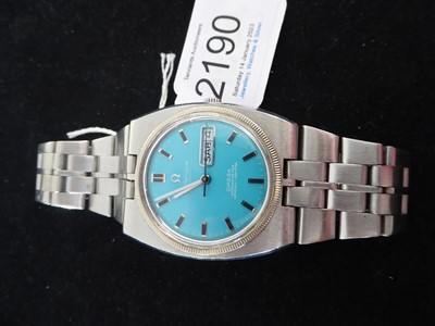 Lot 2190 - Omega: A Stainless Steel Automatic Day/Date...