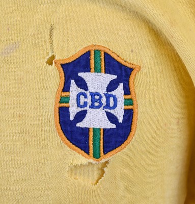 Lot 4 - Pele Match Worn Brazil Shirt