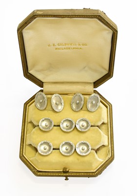 Lot 28 - A Pair of Cultured Pearl Cufflinks and Six...