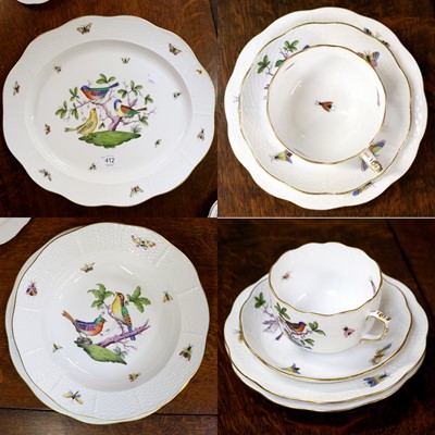 Lot 412 - A Herend Porcelain Part Dinner Service in the...