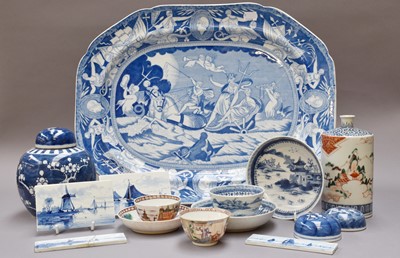 Lot 257 - An Early 19th Century Pearlware Meat Platter,...