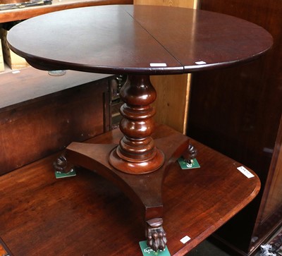 Lot 1334 - A Mahogany Tilt-Top Centre Pedestal Table,...