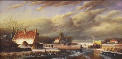 Lot 1170 - Ellen Vernon (1860-1927) Figures beside a...