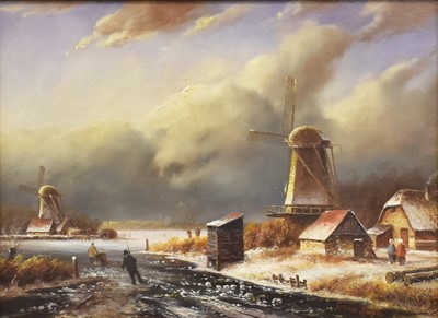 Lot 1170 - Ellen Vernon (1860-1927) Figures beside a...