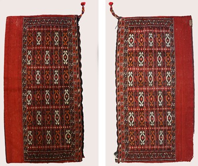 Lot 1025 - A Pair of Yomut Turkmen Flatweave Chuvals,...